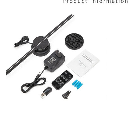Holographic 3D LED Fan Projector – DIY Floating Display for Store, Party & Advertising