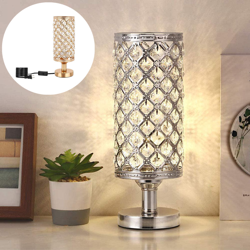 Crystal Bedside Table Lamp – Elegant Ambient Lighting for Bedroom & Living Room