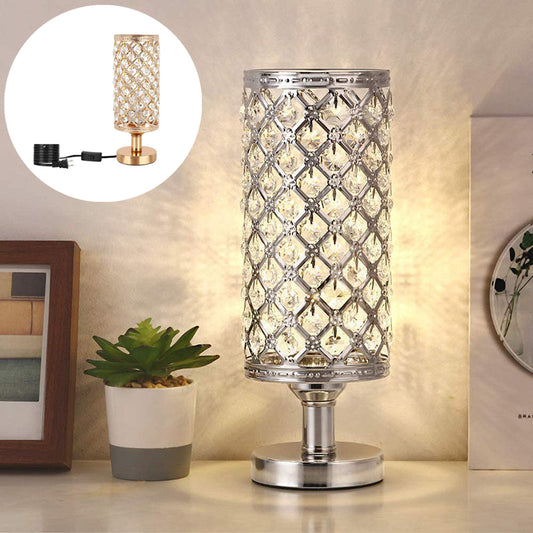Crystal Bedside Table Lamp – Elegant Ambient Lighting for Bedroom & Living Room