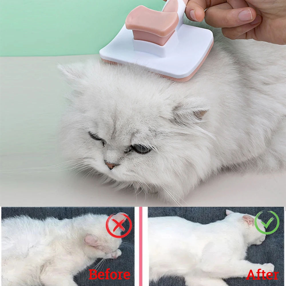 Professional Self-Cleaning Pet Brush – Dog Cat Hair Removal & Deshedding Tool