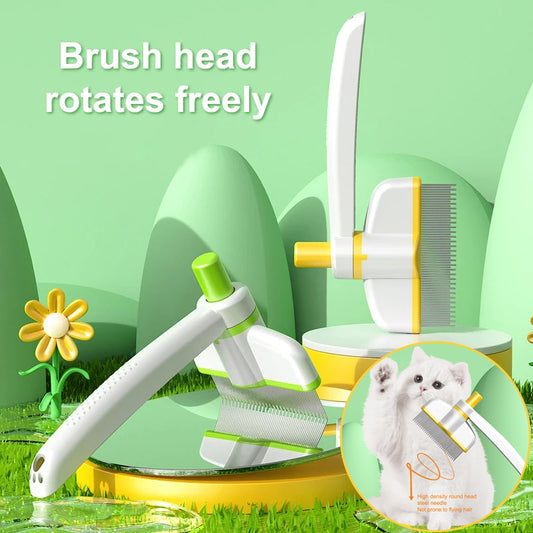 Ultimate Cat Grooming Brush | Self-Cleaning Deshedding Tool for Dogs & Cats