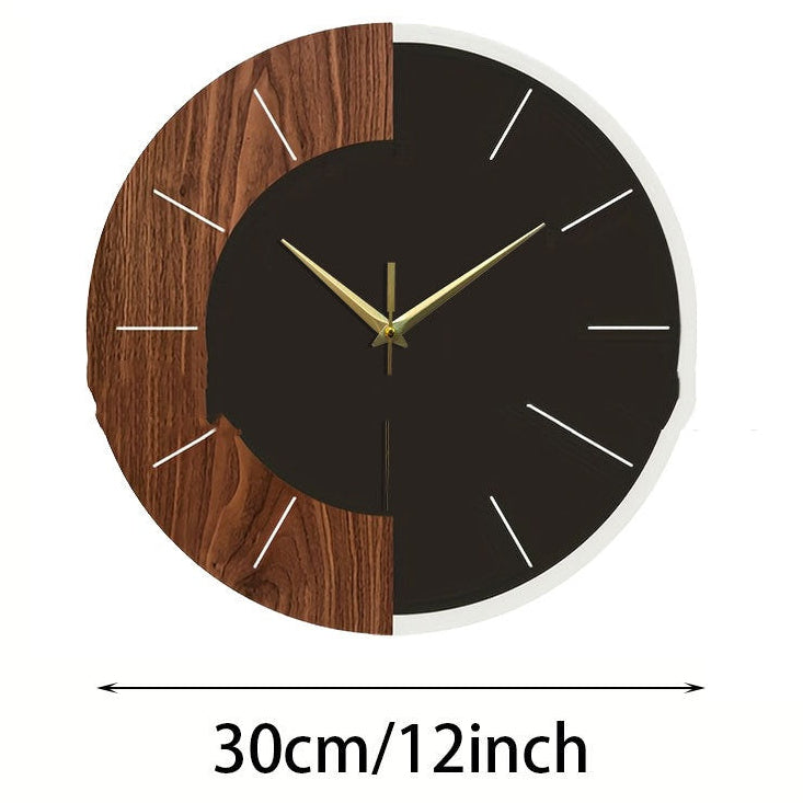 Elegant Wooden Wall Clock – Nordic Minimalist Accent for Home & Office