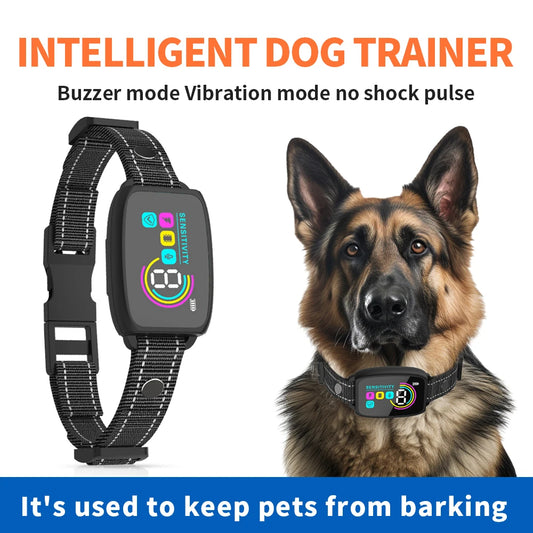 Smart Anti Barking Dog Collar – Rechargeable Automatic Bark Control Training Device