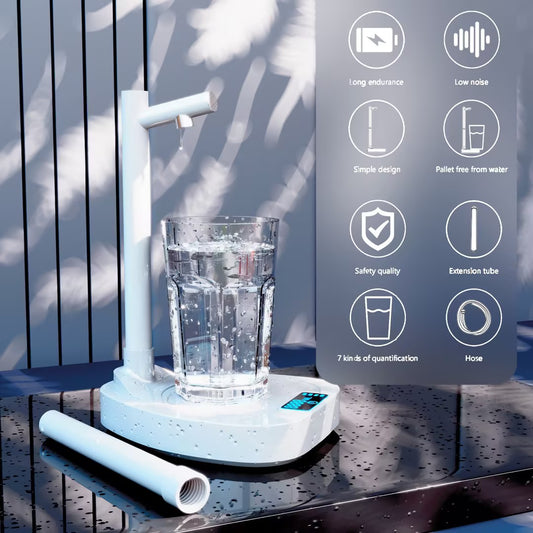Rechargeable Automatic Water Dispenser with Stand – Desktop Electric Water Bottle Pump