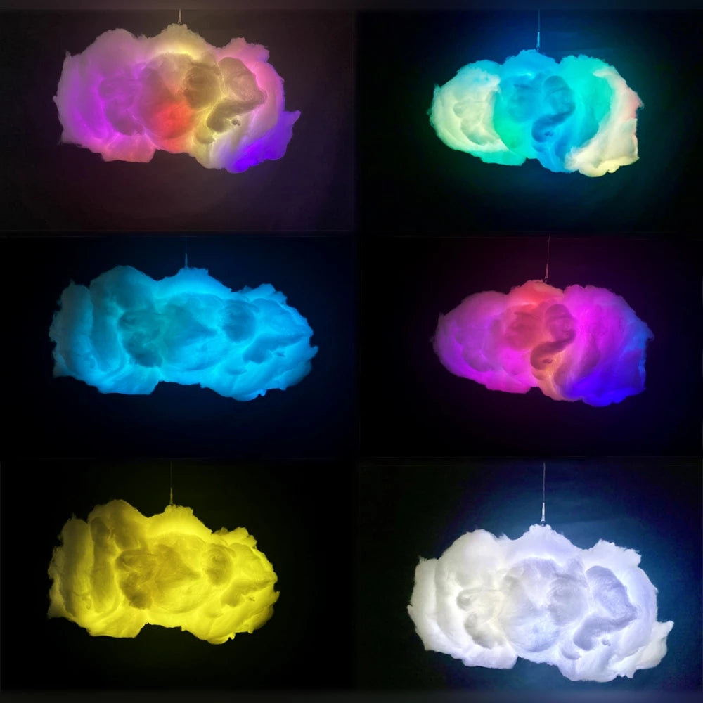 Smart USB Cloud Ceiling Light RGBIC LED – App Control Music Sync Gaming Room Aesthetic Lighting