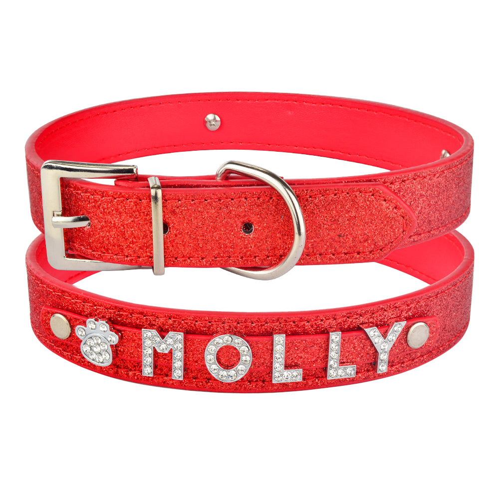 Custom Name Dog Collar – DIY Alphabet Pet ID Collar for Safety & Style