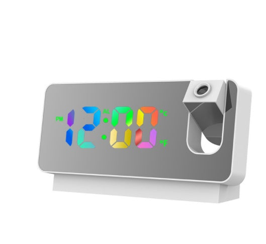 Smart LED Projection Alarm Clock – Mirror Display Digital Clock for Bedroom