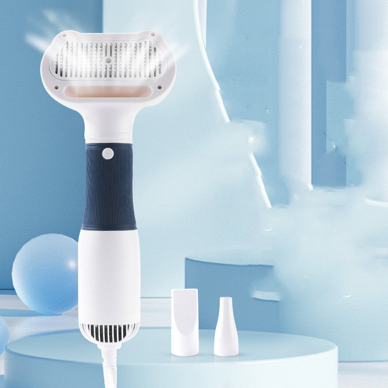 Electric Dog Cat Grooming Dryer Brush 2-in-1 Pet Hair Pulling Drying Comb Tool