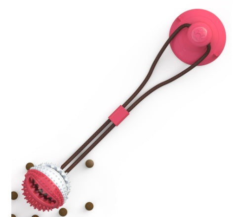 Interactive Dog Tug Toy with Suction Cup – Teeth Cleaning Chew Ball for Aggressive Chewers