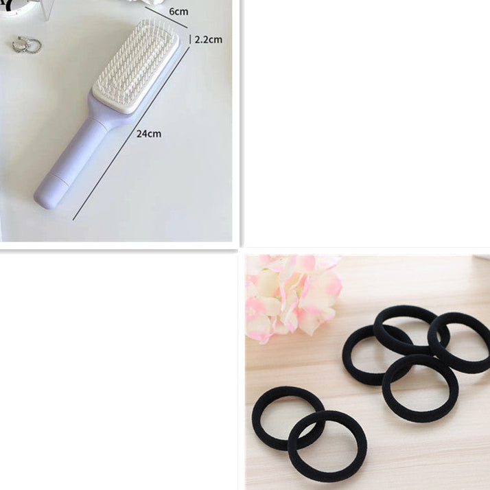 4-in-1 Self Cleaning Hair Brush | Anti-Static Detangling Scalp Massage Comb