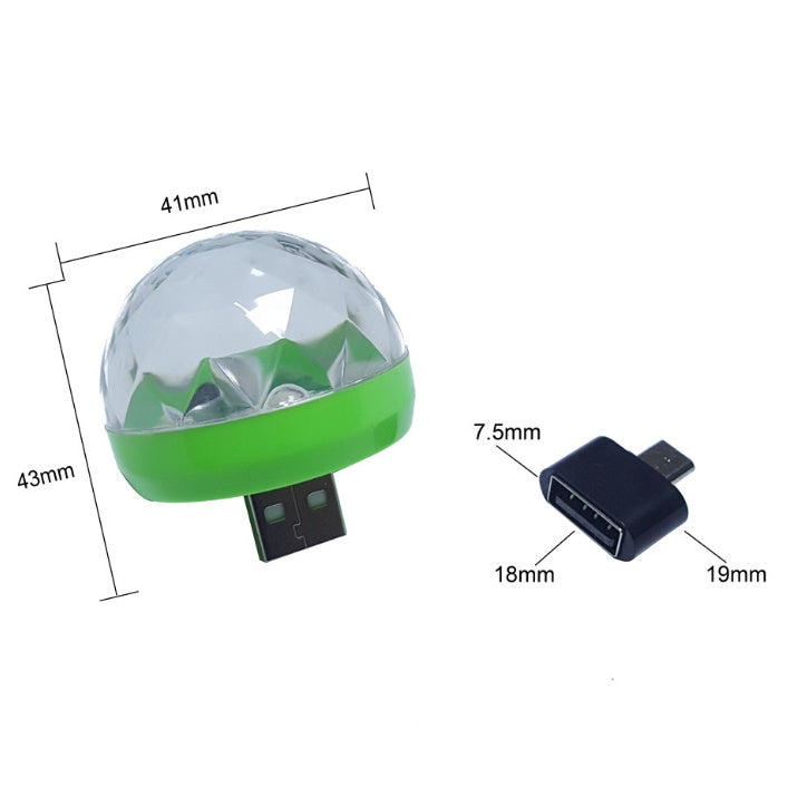 USB Disco Ball Light – LED Party Projector for DJ, & Home Decor