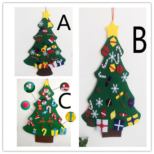 Educational Felt Christmas Tree Set – 3D DIY Holiday Decor for Children