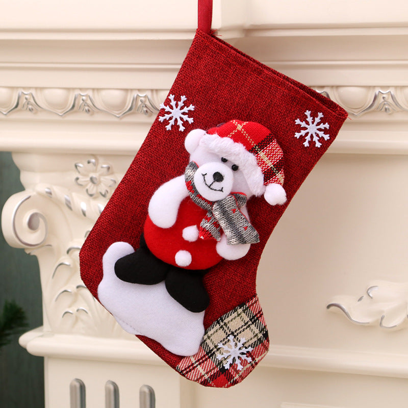 Christmas Gift Sack Hanging Stockings – Decorative Santa Bag for Xmas Tree & Party Supplies