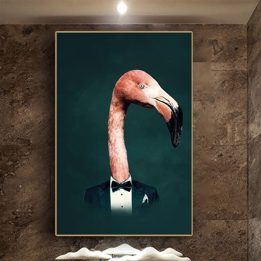 Modern Black Wildlife Poster – Canvas Wall Decor for Home & Bedroom
