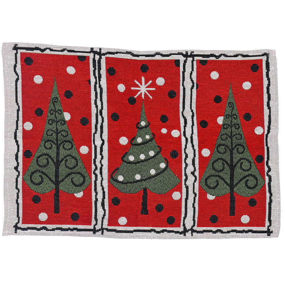 Christmas Dining Table Knitted Placemats – Holiday Home Decor Table Setting Mats