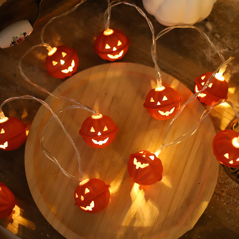 Halloween Festival LED Fairy Lights String – Ghost Pumpkin Decorative Lights for Party Setup