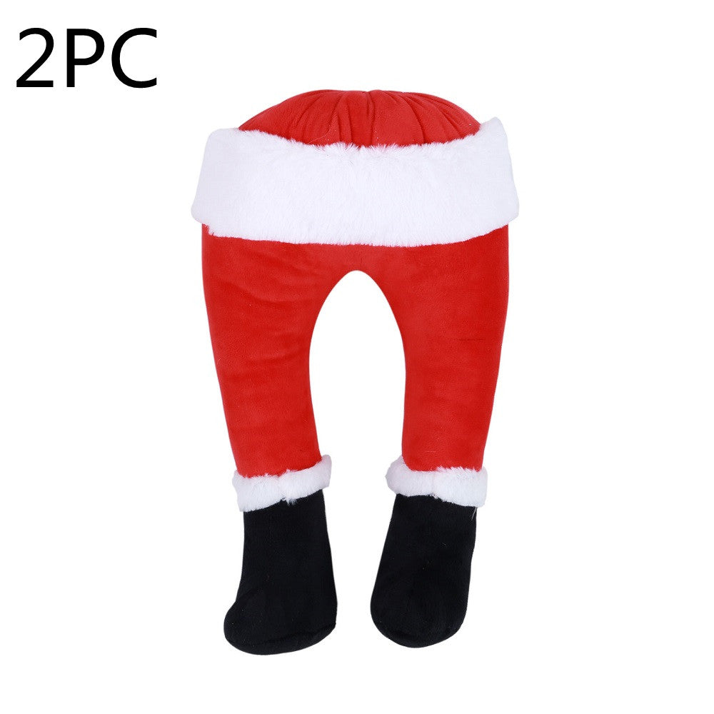 Christmas Garden Elf Legs Decoration Outdoor Yard Holiday Funny Xmas Lawn Ornament