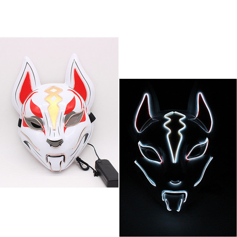 Glowing Cosplay Mask LED – Cat Face Anime Mask, Halloween Party & Bar Costume