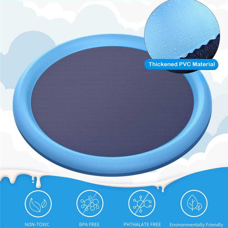 Non-Slip Splash Pad for Kids & Pets – Backyard Water Play Mat