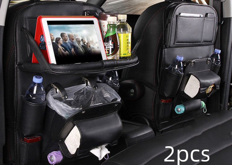 Car Interior Organizer – Waterproof PU Leather Seat Back Storage for Busy Drivers