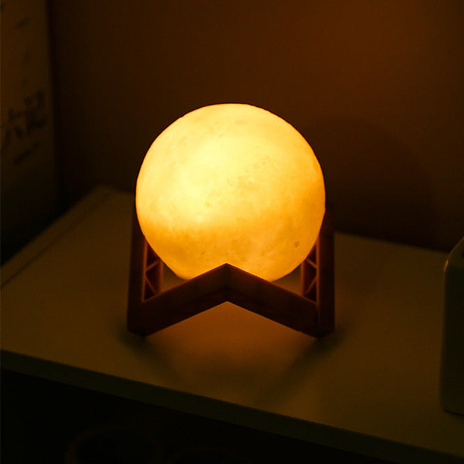 Aesthetic Moon Lamp LED Night Light – 3D Printed Touch Lamp for Room Decor