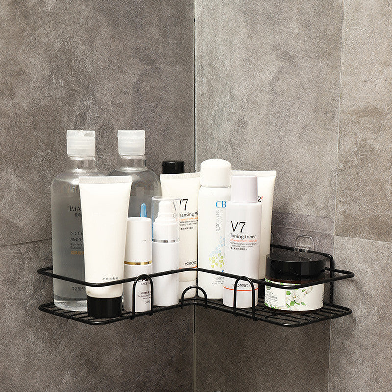 Corner Wall Shelf for Bathroom & Shower – Sleek Wrought Iron Storage Rack