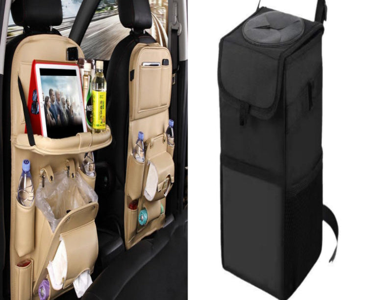 Car Interior Organizer – Waterproof PU Leather Seat Back Storage for Busy Drivers