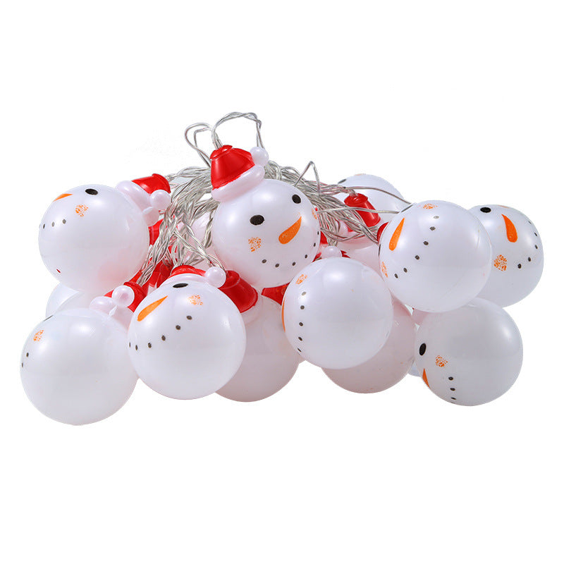 Christmas Snowman String Lights – Warm White LED Fairy Lights