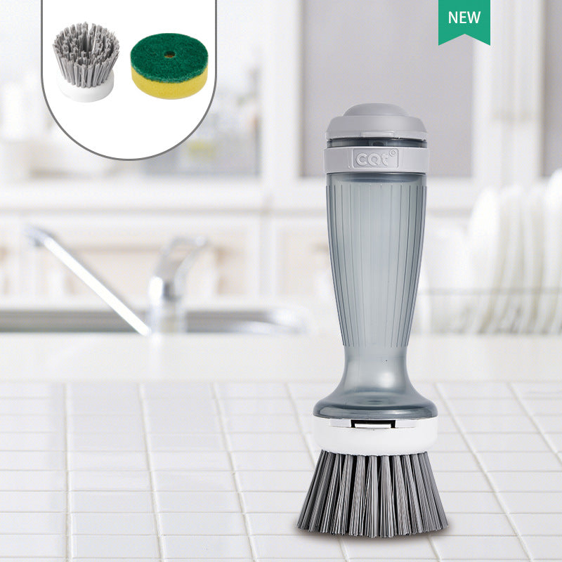 Pot & Dish Scrub Brush – Soap Dispenser Cleaning Tool for Kitchen