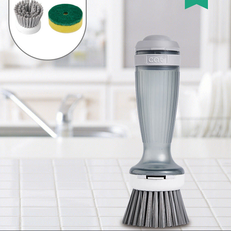 Pot & Dish Scrub Brush – Soap Dispenser Cleaning Tool for Kitchen