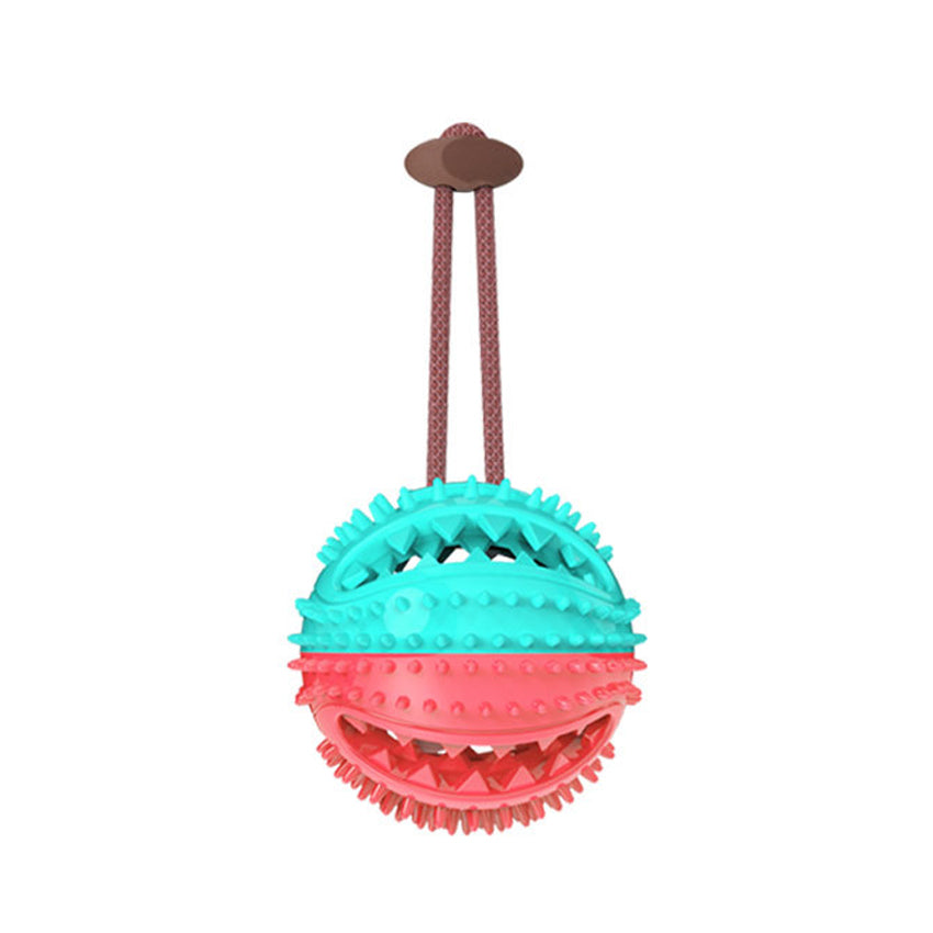 Interactive Dog Tug Toy with Suction Cup – Teeth Cleaning Chew Ball for Aggressive Chewers