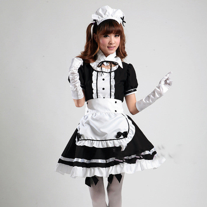 Anime Maid Cosplay Costume – Black & White Sexy Outfit for Halloween & Parties