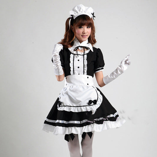 Anime Maid Cosplay Costume – Black & White Sexy Outfit for Halloween & Parties