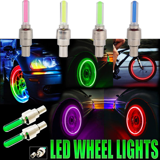Motion Activated LED Wheel Lights – Bright Tire Valve Lights for Car Night Safety