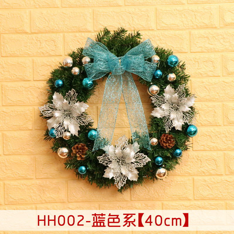 Holiday Christmas Wreath 50CM Rattan Ring Door Decor – Seasonal Farmhouse Home Decoration Accent