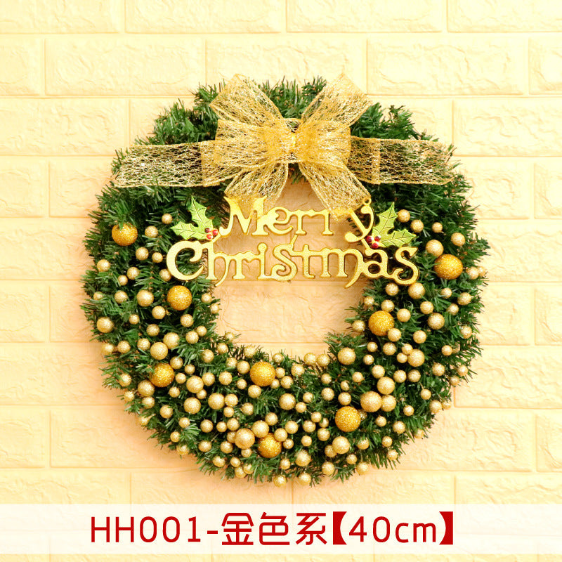 Holiday Christmas Wreath 50CM Rattan Ring Door Decor – Seasonal Farmhouse Home Decoration Accent
