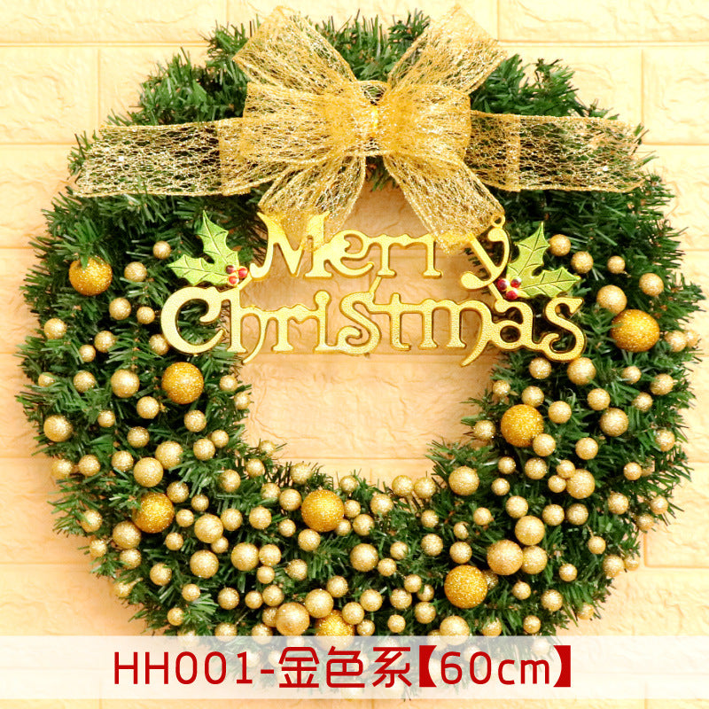 Holiday Christmas Wreath 50CM Rattan Ring Door Decor – Seasonal Farmhouse Home Decoration Accent