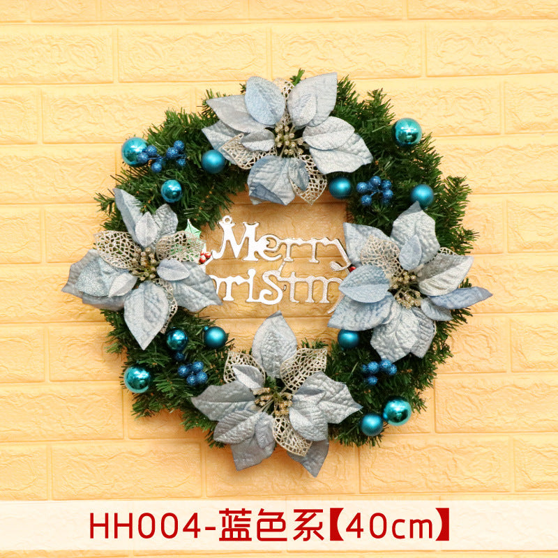 Holiday Christmas Wreath 50CM Rattan Ring Door Decor – Seasonal Farmhouse Home Decoration Accent
