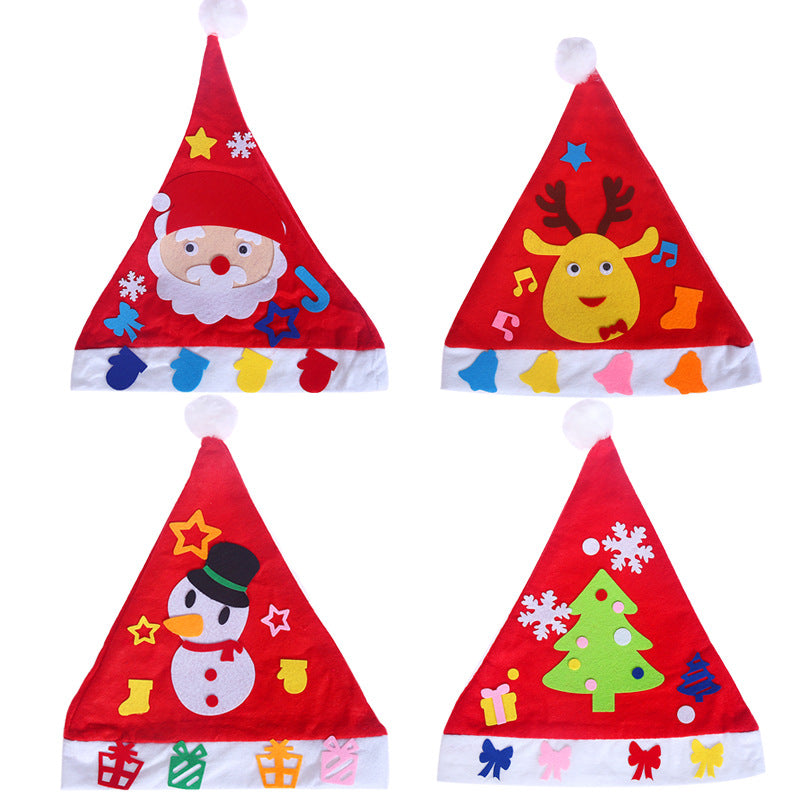 Kids Christmas Party Hat DIY Set – Creative Festive Headwear for Nursery School Christmas Activities