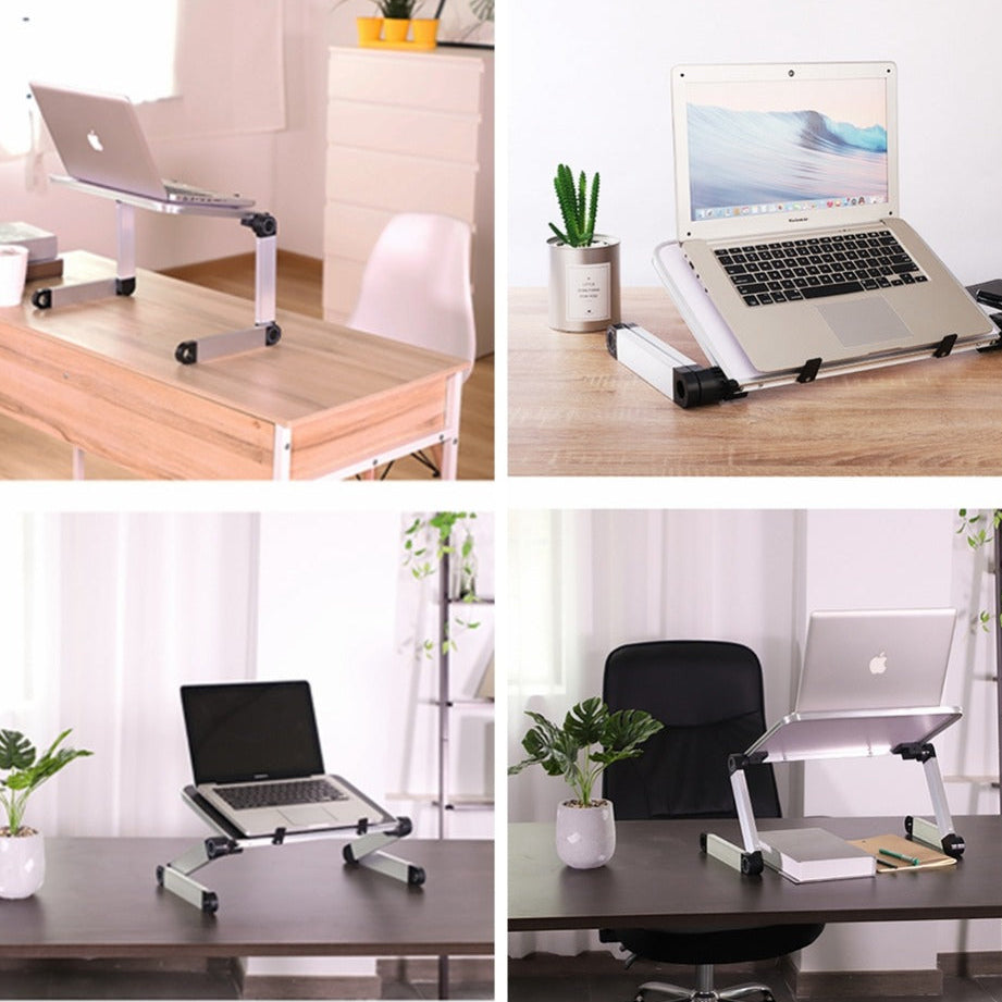 Foldable Laptop Stand Ergonomic Adjustable Laptop Riser for Desk – Portable MacBook Holder for Home Office