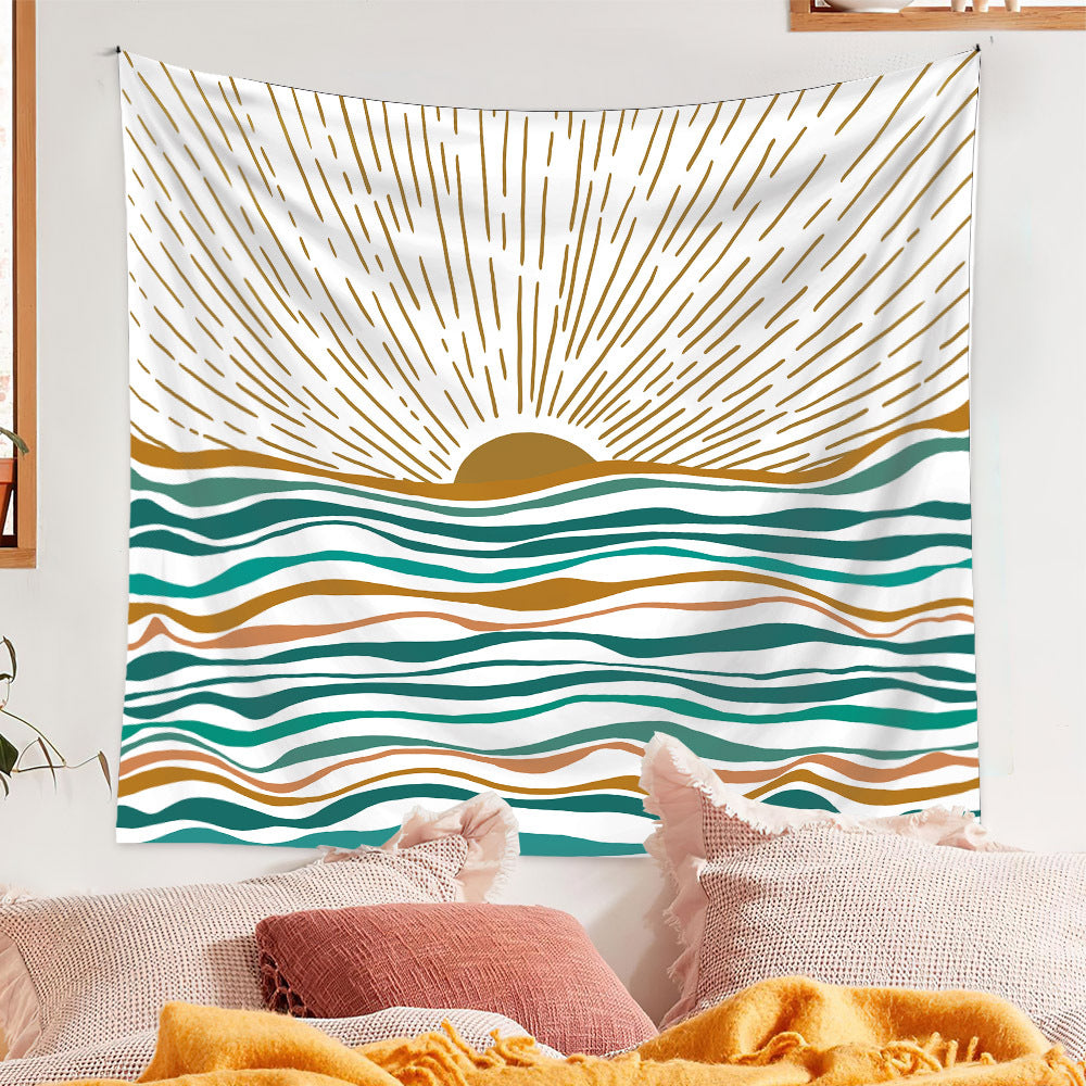 Minimalist Boho Wall Tapestry – Aesthetic Home Decor for Cozy Bedroom Setup