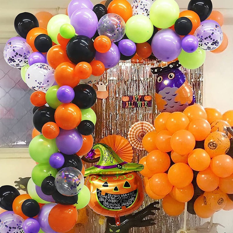 Spooky Halloween Balloon Decor Kit – Latex Balloons Set for Party, Birthday & Event Setup