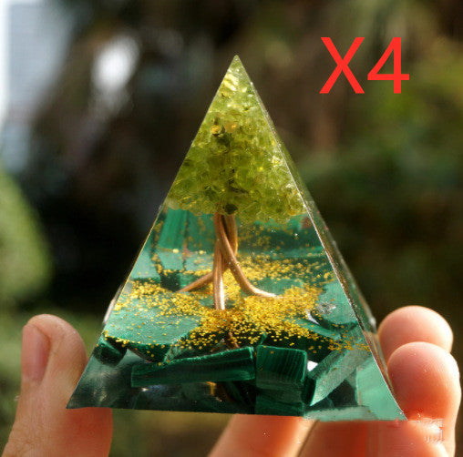 Natural Crystal Stone Pyramid – Energy Balance Decor for Home Desk Office Interior Styling