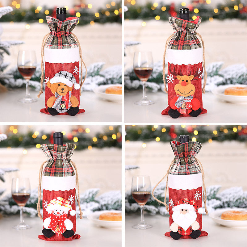 Christmas Wine Bottle Covers for Holiday Cheer