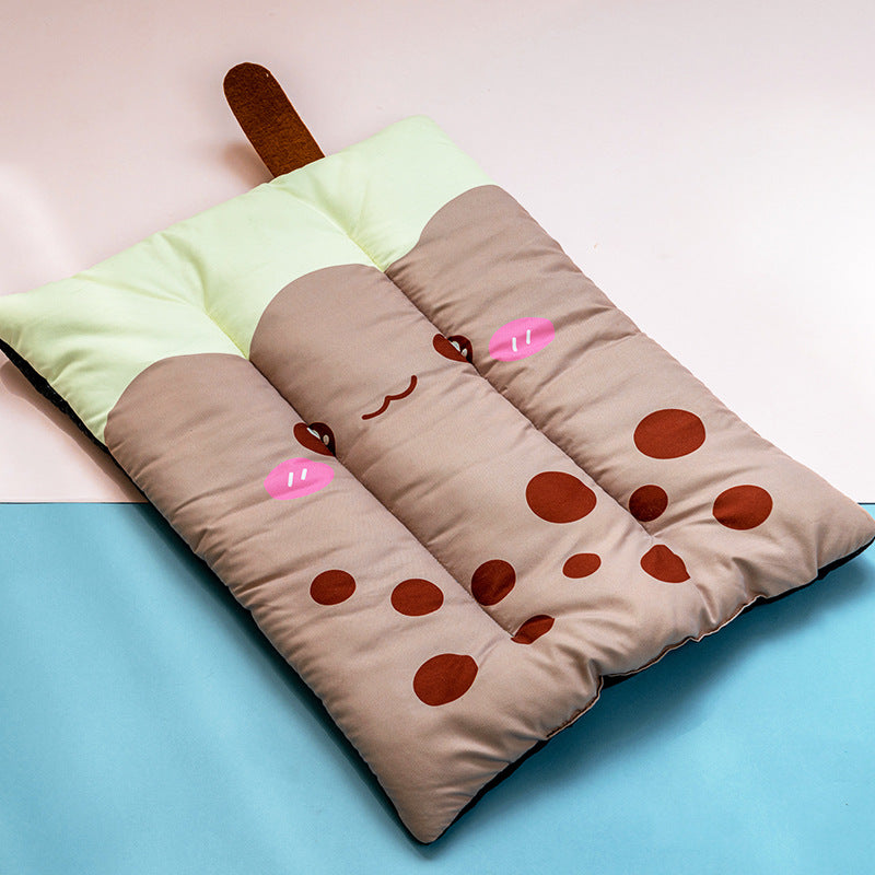 Pet Cooling Pad – Ice Silk Dog Mat, Summer Cat Rug, Washable Cooling Bed