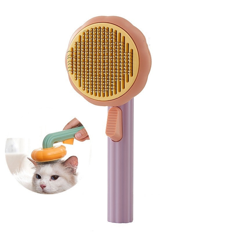 Pet Grooming Comb – Steel Wire Hair Removal Brush for Cats & Dogs