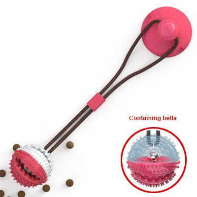 Interactive Dog Tug Toy with Suction Cup – Teeth Cleaning Chew Ball for Aggressive Chewers