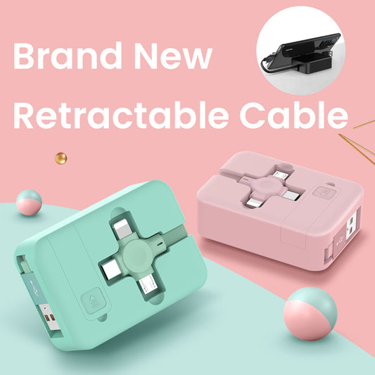 Portable 4 in 1 USB Charging Cable –  Travel Organizer Charger