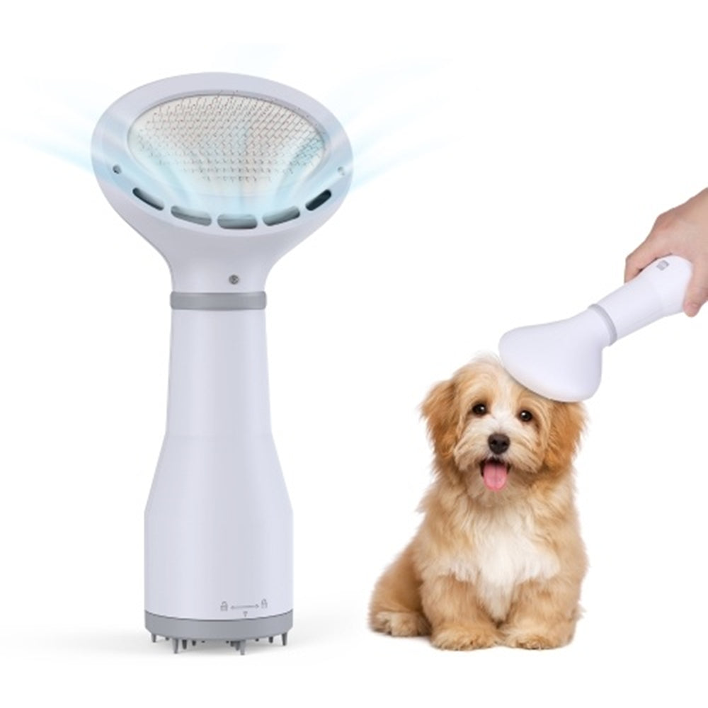 Portable Pet Grooming Dryer Brush Dog Hair Dryer Slicker Brush Low Noise Drying Kit