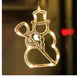 Snowflake & Star LED Curtain String Lights – Christmas Party Background Decor